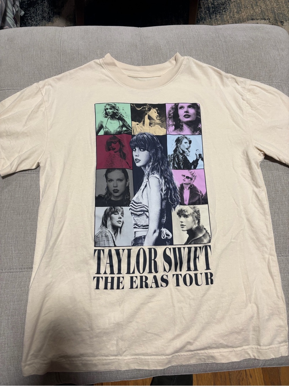 Taylor Swift The Eras Tour Graphic Tee - Cream, Size Small